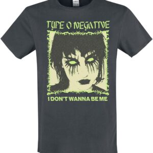 Type O Negative T-Shirt Amplified Collection I Don't Wanna Be Me S to 3XL for Men charcoal