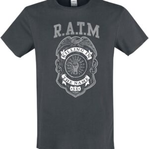 Rage Against The Machine T-Shirt Amplified Collection Killing In The Name Of S to 3XL for Men charcoal