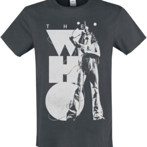 The Who T-Shirt Amplified Collection Roger Singing S to XXL for Men charcoal