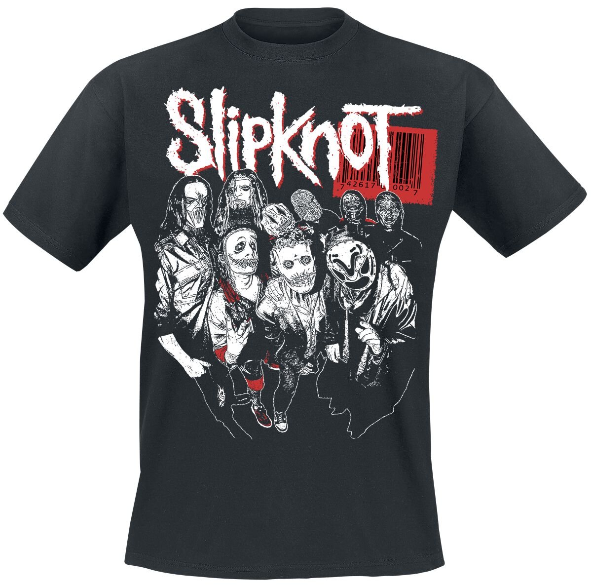 Slipknot T-Shirt Barcode Band S to 3XL for Men black