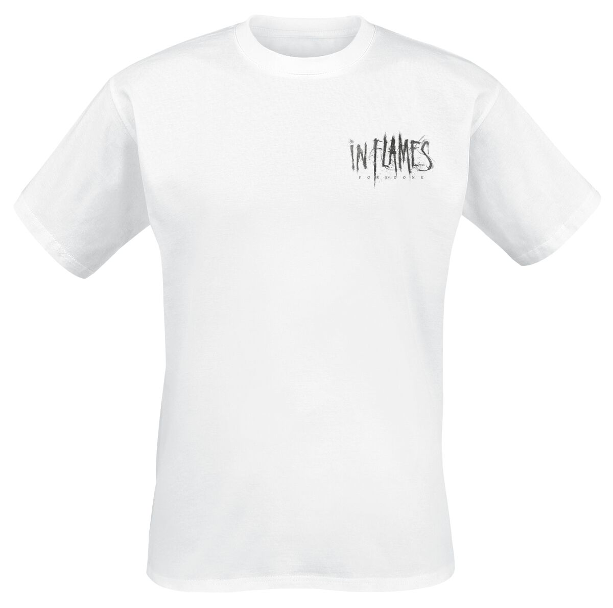 In Flames T-Shirt Foregone Distressed Logo S to 3XL for Men white