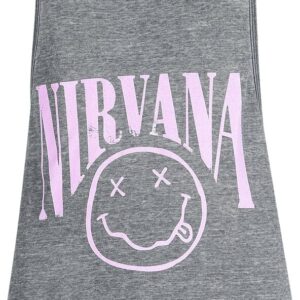 Nirvana Top Curved Logo XS to L for Women mottled dark grey