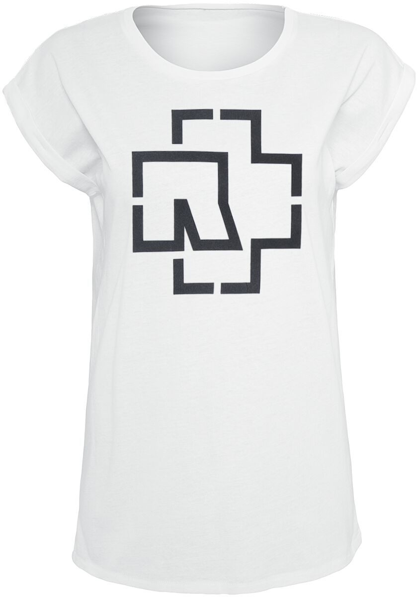 Rammstein T-Shirt Logo S to XXL for Women white