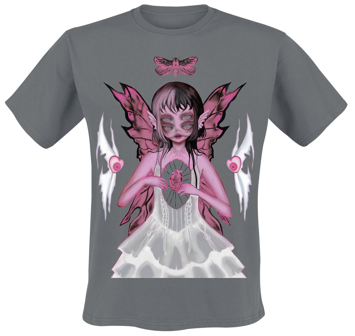 Martinez, Melanie T-Shirt Portals Heart S to XXL for Men charcoal