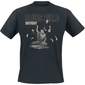 Blues Pills T-Shirt Birthday Outline S to XL for Men black