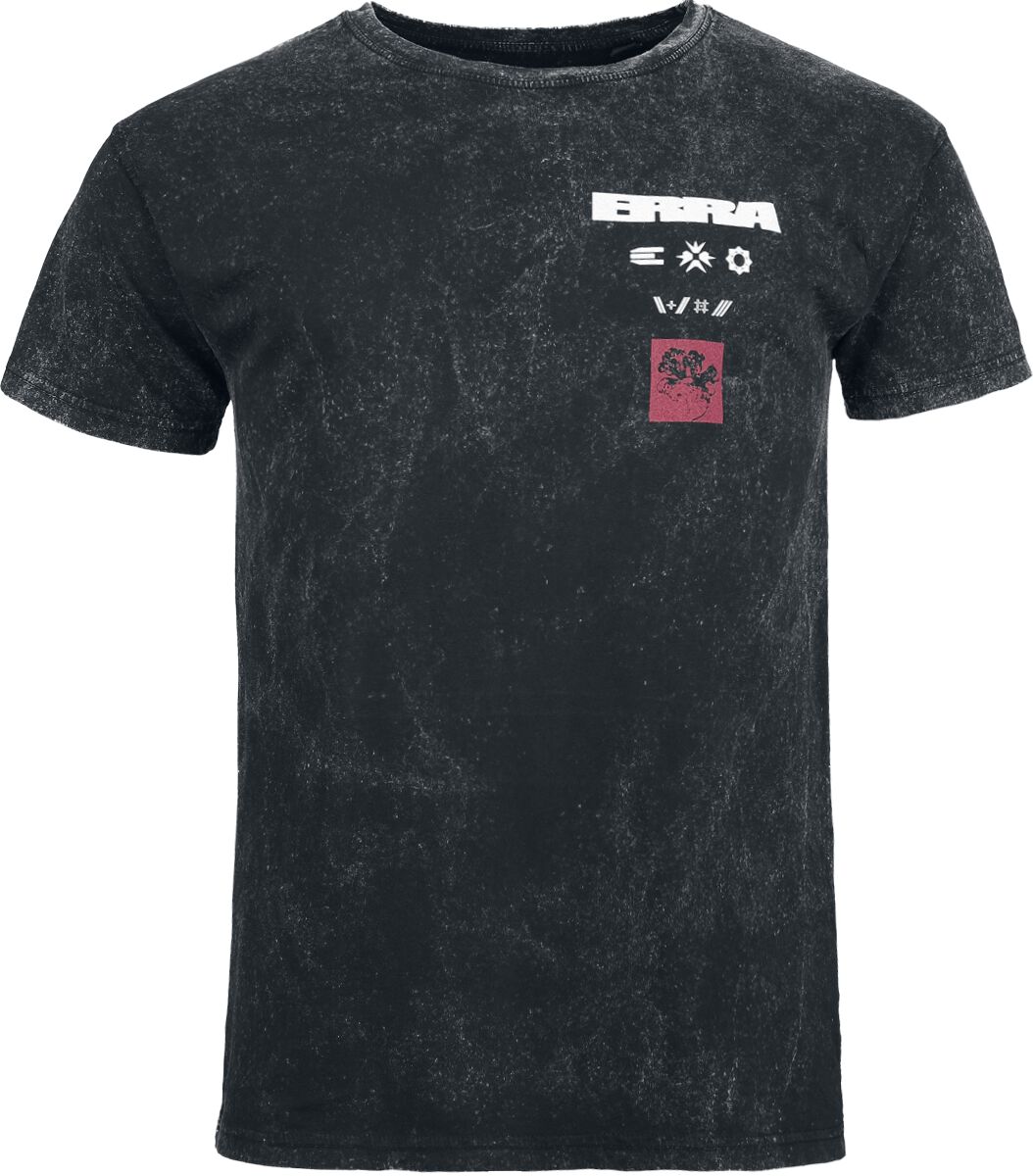 Erra T-Shirt Tracklist S to 4XL for Men charcoal