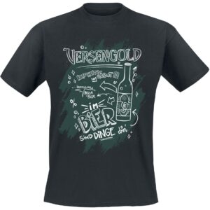 Versengold T-Shirt Im Bier sind Dinge drin S to XXL for Men black
