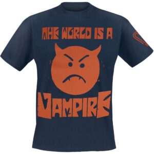 Smashing Pumpkins T-Shirt World I a Vampire Tour Shirt S to XXL for Men navy