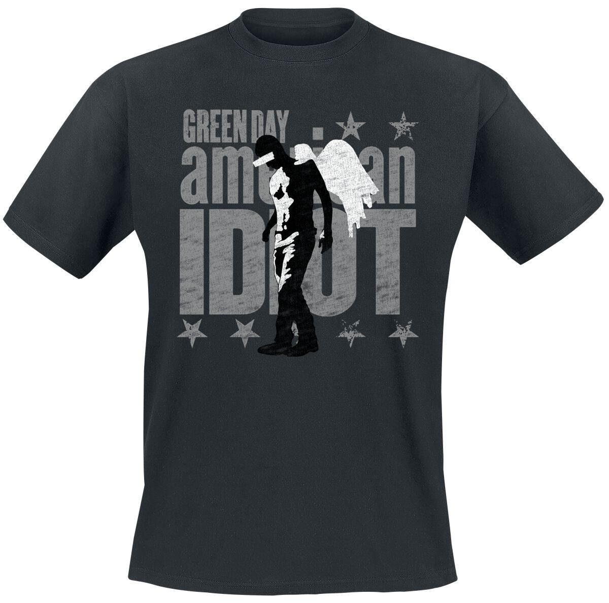 Green Day T-Shirt American Idiot Angel M to XXL for Men black