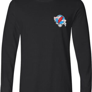 Grateful Dead Long-sleeve Shirt Stealie 60 Years So Far S to XL for Men black