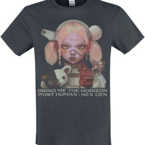Bring Me The Horizon T-Shirt Amplified Collection Next Gen Album Cover M to XXL for Men charcoal