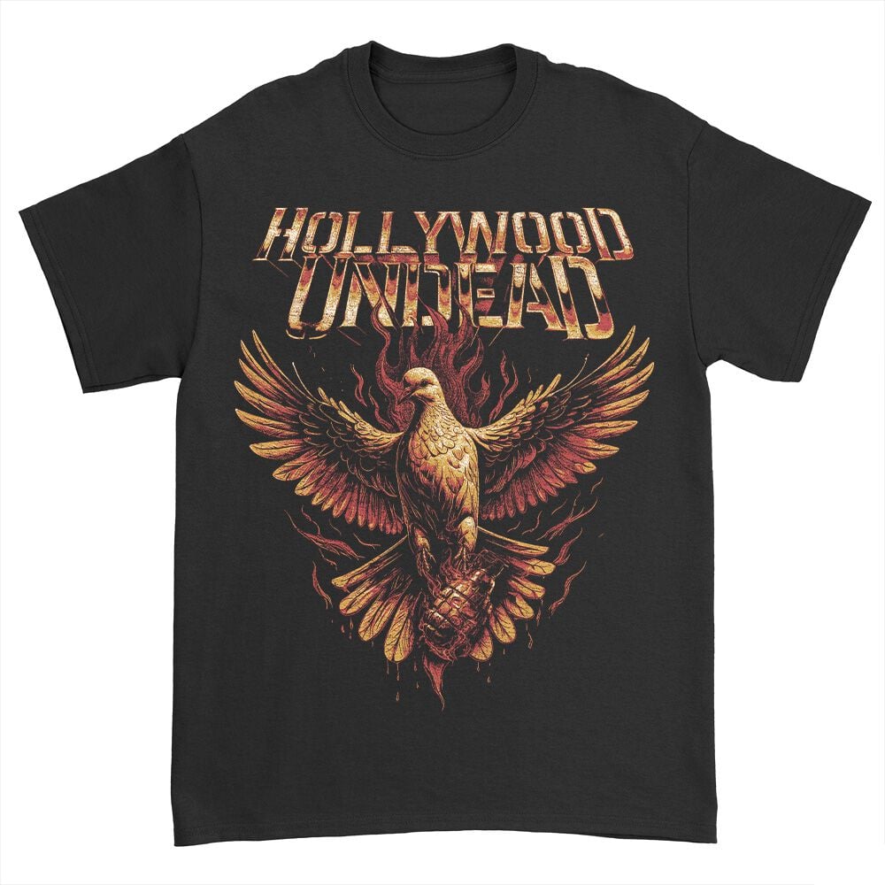 Hollywood Undead T-Shirt Bird Flames S to XXL for Men black
