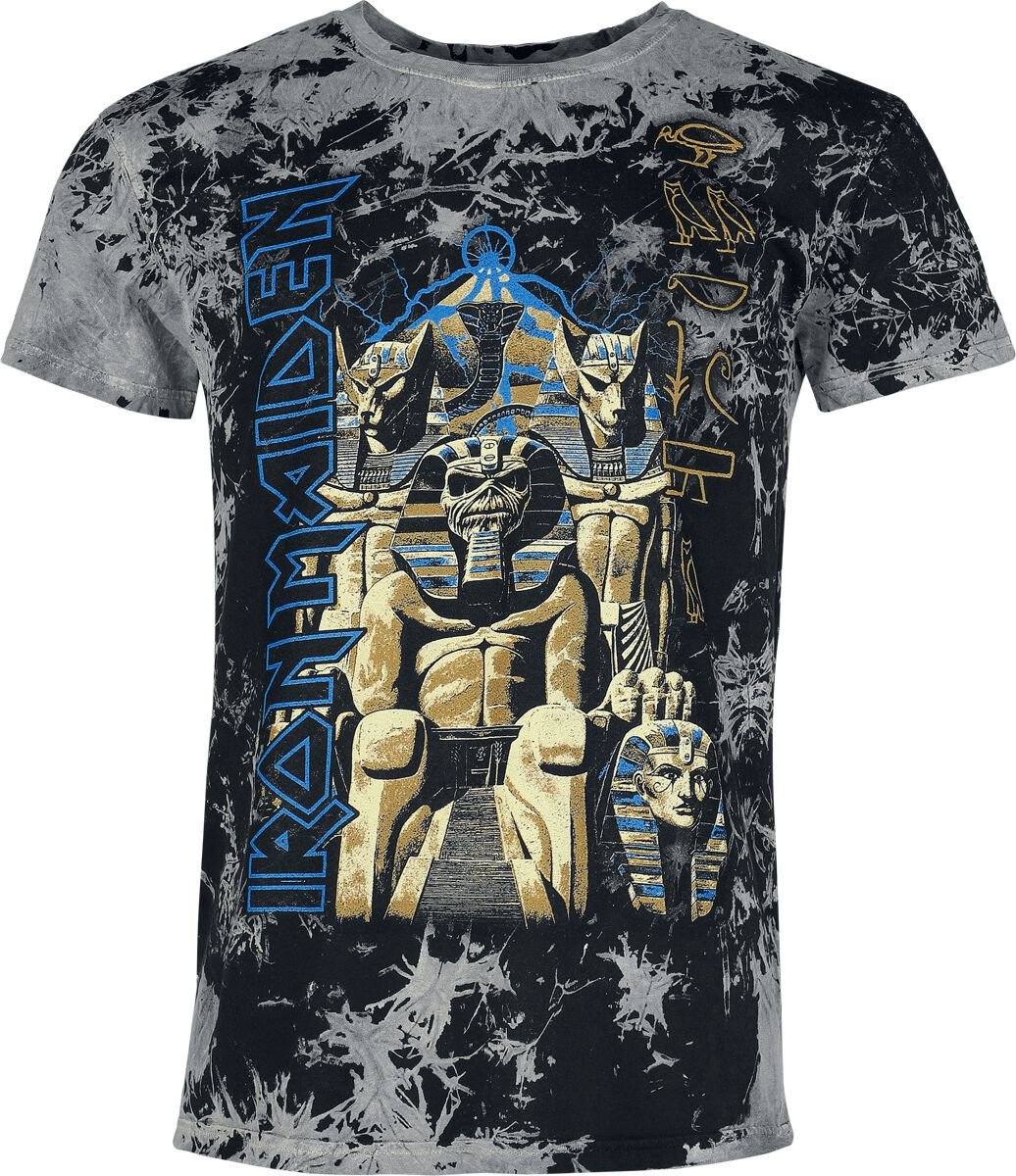 Iron Maiden T-Shirt Powerslave S to 4XL for Men charcoal