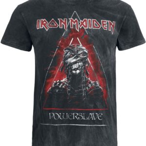 Iron Maiden T-Shirt Powerslave Mummy Head S to 4XL for Men charcoal