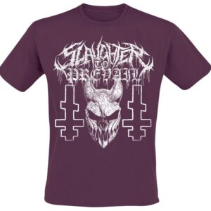 Slaughter To Prevail T-Shirt White Mask S to 4XL for Men burgundy
