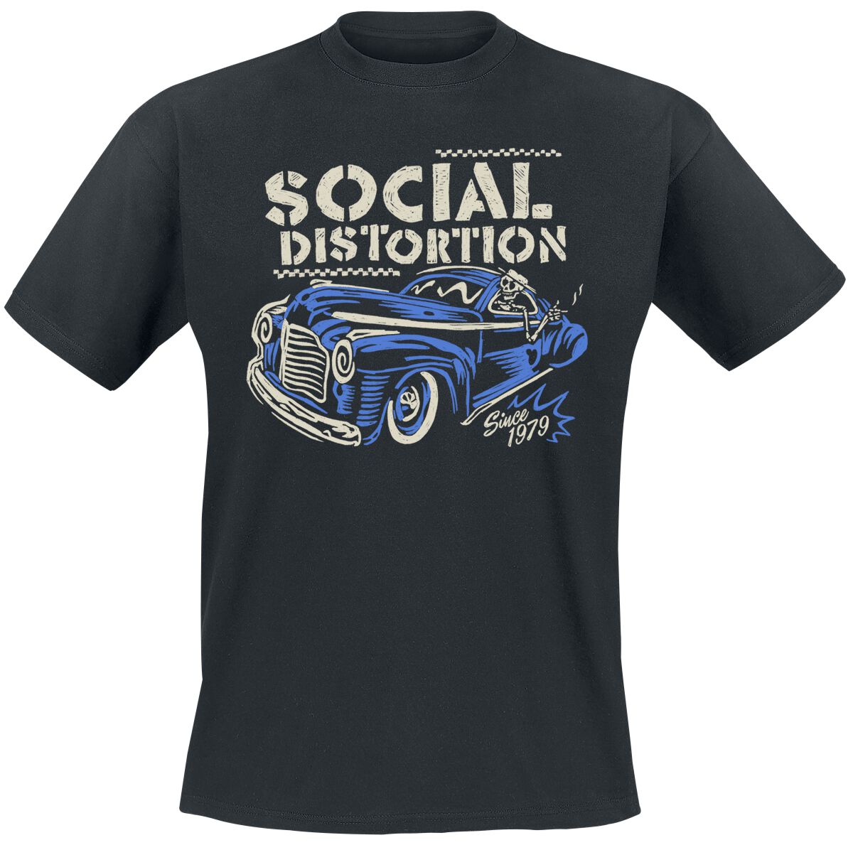 Social Distortion T-Shirt Vintage Ride S to 3XL for Men black