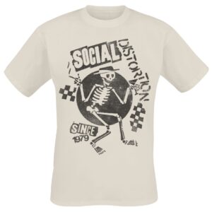 Social Distortion T-Shirt Checkered Skelly S to XXL for Men natural