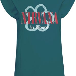 Nirvana T-Shirt In Bloom S to L for Women petrol