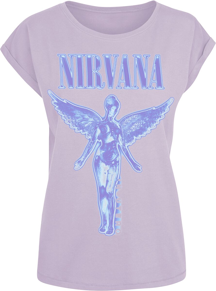 Nirvana T-Shirt Purple Angel S to L for Women lilac