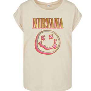 Nirvana T-Shirt Coloured Logo S to XXL for Women sand