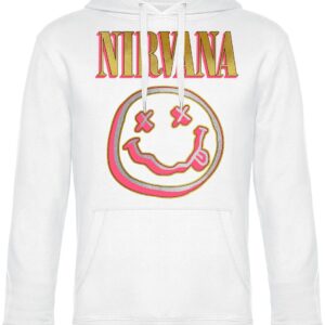 Nirvana Hoodie Coloured Logo L for Men white