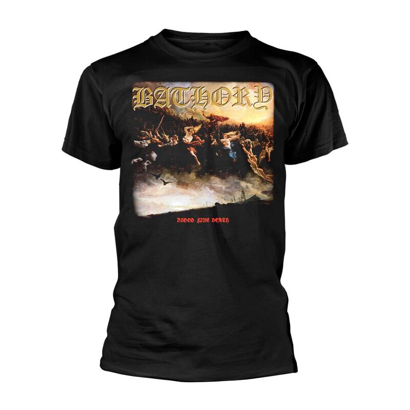 Bathory T-Shirt Blood Fire Death S to XXL for Men black