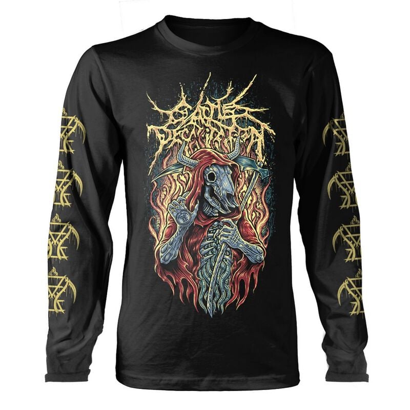Cattle Decapitation Long-sleeve Shirt Reaper Ramirez S to XXL for Men black