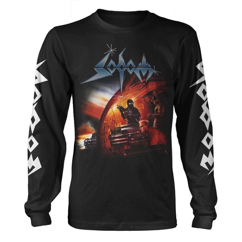 Sodom Long-sleeve Shirt Agent orange S to L for Men black