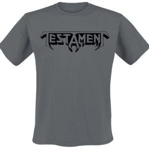 Testament T-Shirt Bay Area Thrash Blackout S to XXL for Men charcoal