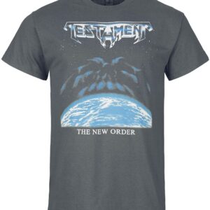 Testament T-Shirt The New Order Album S to XXL for Men charcoal