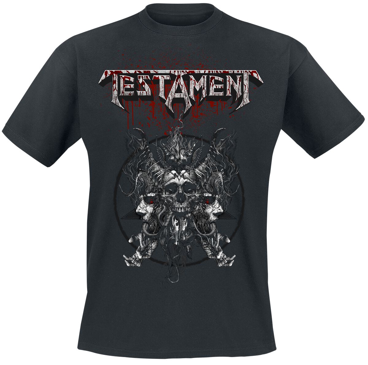 Testament T-Shirt Skull Blood S to XXL for Men black