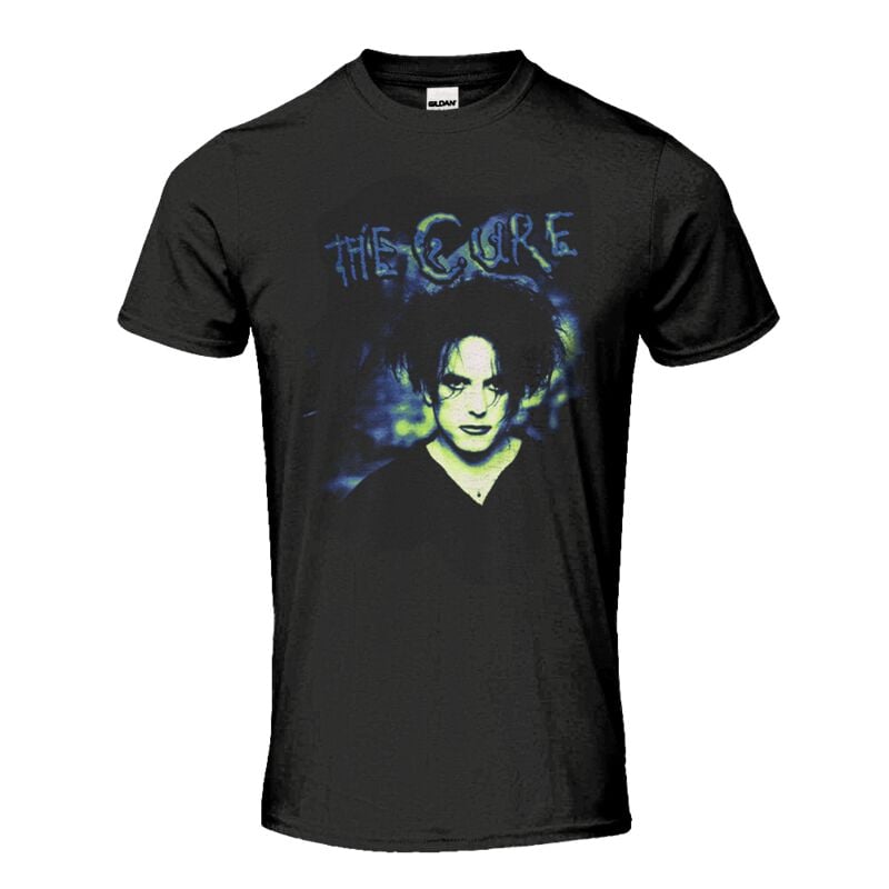 The Cure T-Shirt Lyrics M to L for Men black