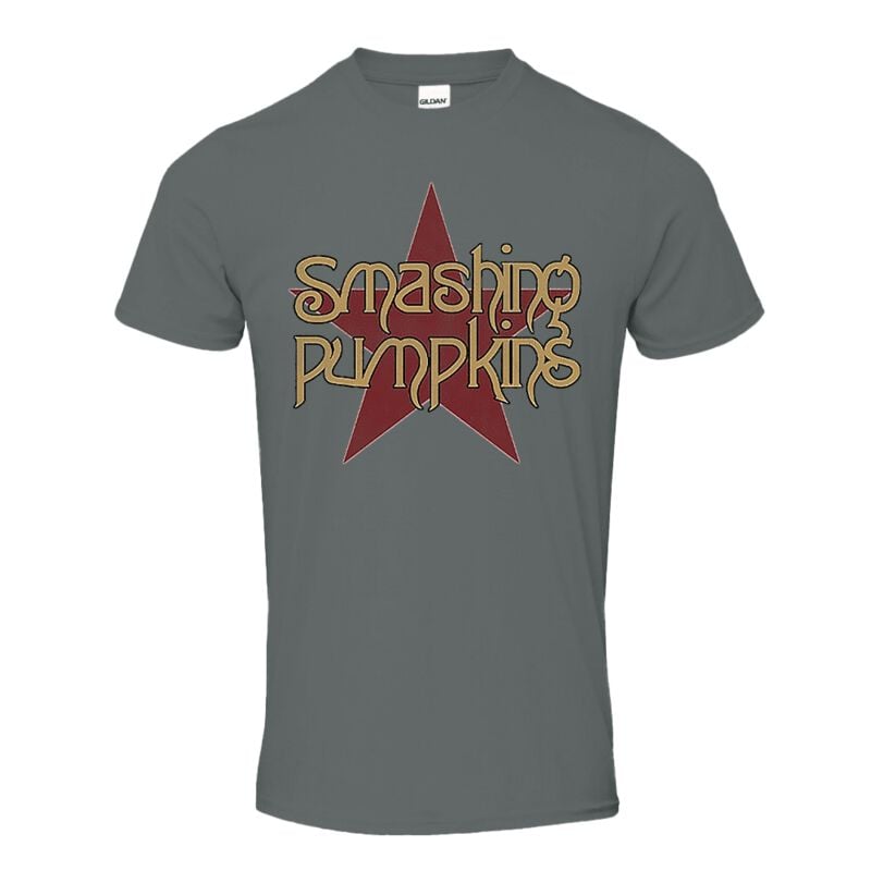 Smashing Pumpkins T-Shirt Star Logo S to 4XL for Men grey