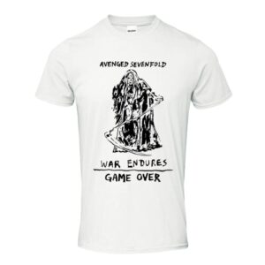 Avenged Sevenfold T-Shirt Game Over S to XXL for Men white