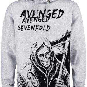 Avenged Sevenfold Hoodie Scheleton S to XXL for Men mottled grey