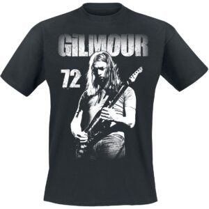 David Gilmour T-Shirt Live 1972 S to L for Men black