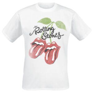 The Rolling Stones T-Shirt Cherries Lick L to XXL for Men white