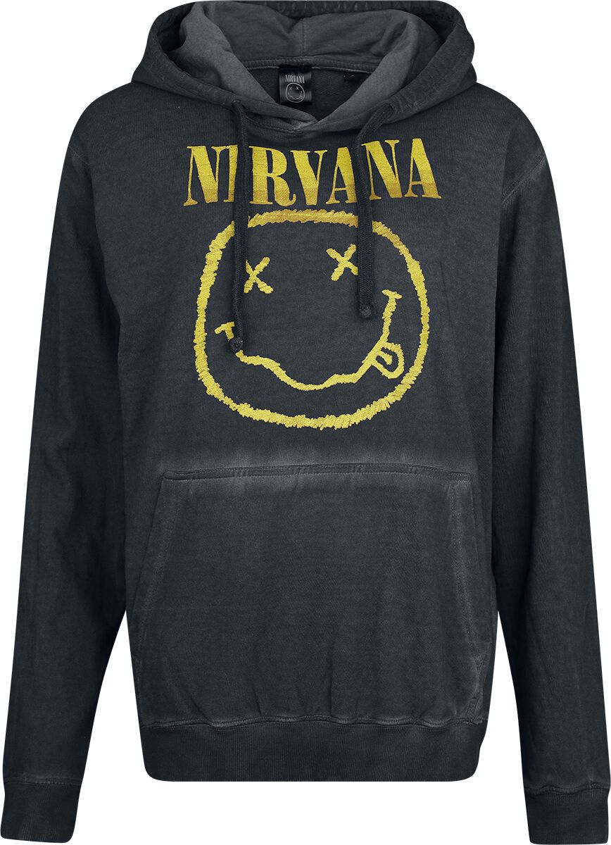 Nirvana Hoodie Smiley S to XXL for Women black