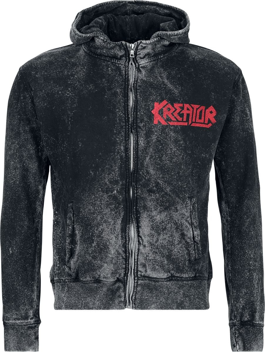 Kreator Hoodie Jacket Pleasure To Kill S to XXL for Men anthracite