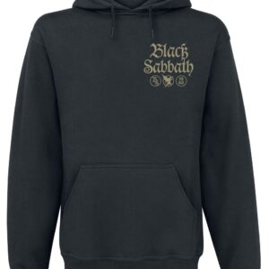 Black Sabbath Hoodie Demon Fire Circle S to XXL for Men black