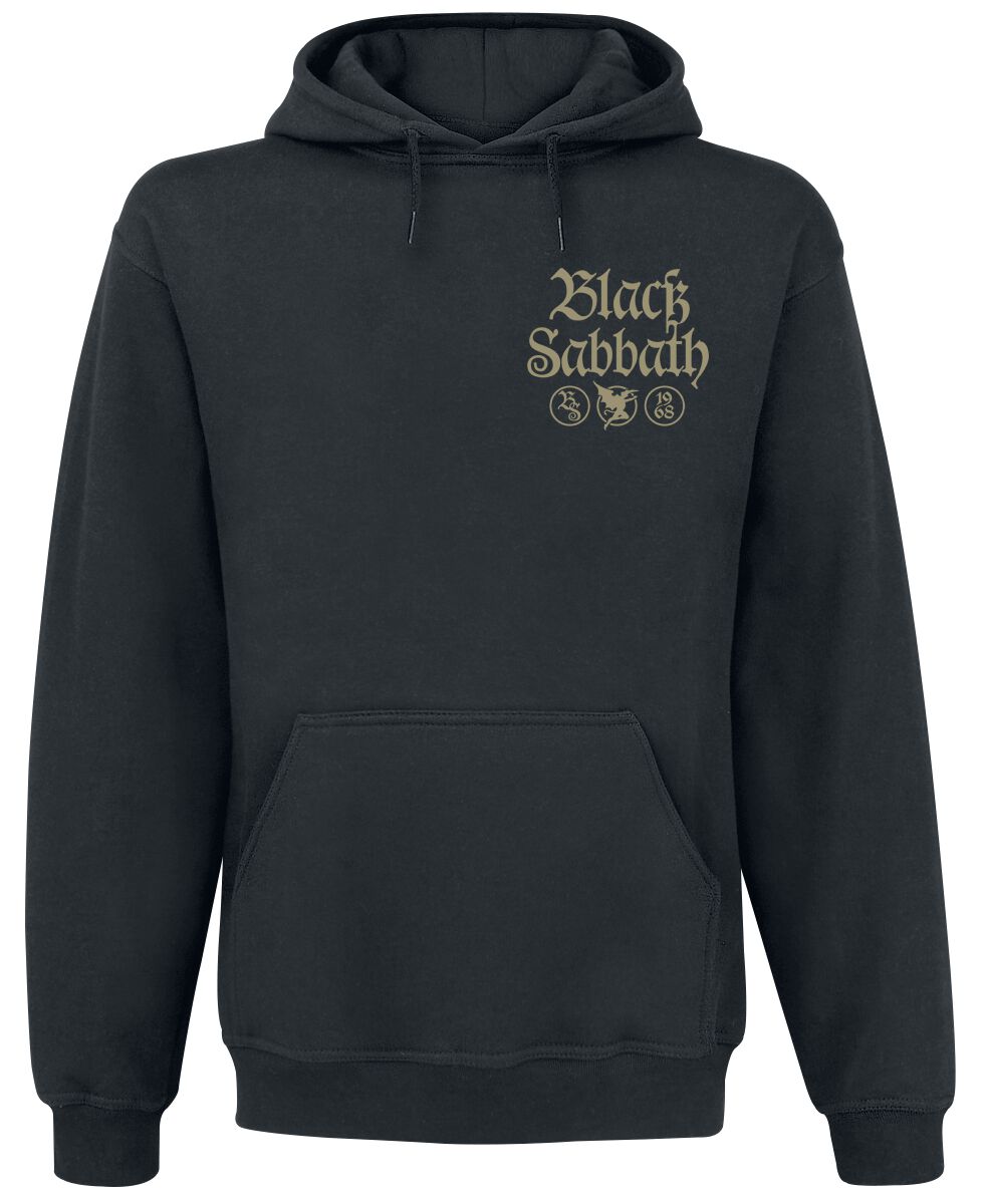 Black Sabbath Hoodie Demon Fire Circle S to XXL for Men black