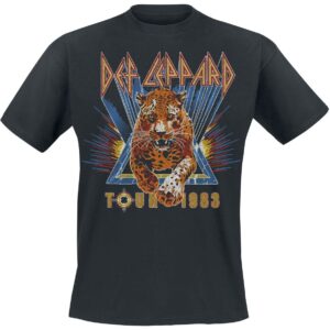 Def Leppard T-Shirt US Tour 1983 S to 3XL for Men black