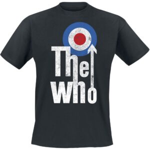 The Who T-Shirt Distressed Target Logo S to XXL for Men black