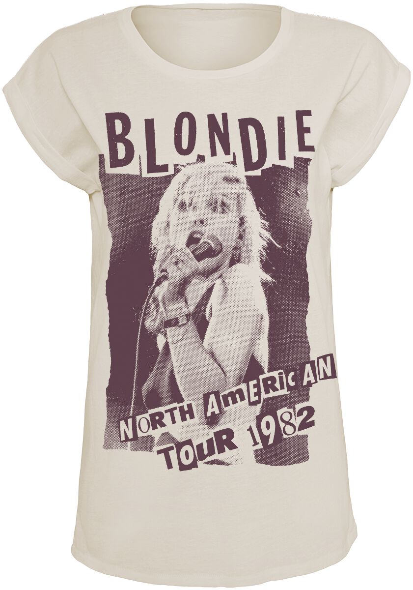 Blondie T-Shirt North American Tour 1982 S to XXL for Women off white