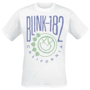 Blink 182 T-Shirt Cali Smile S to 3XL for Men white