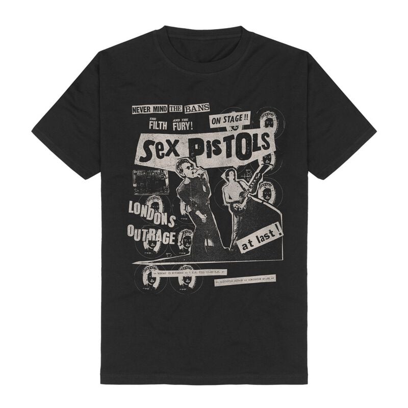 Sex Pistols T-Shirt London's Outrage S to 3XL for Men black