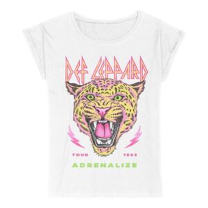 Def Leppard T-Shirt Adrenalize Tour 1993 S to XXL for Women white