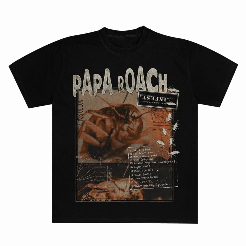 Papa Roach T-Shirt Scraps S to L for Men black