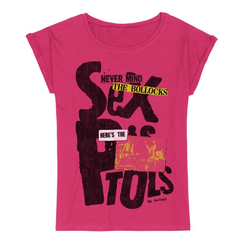 Sex Pistols T-Shirt Never Mind The Bollocks S to XXL for Women pink