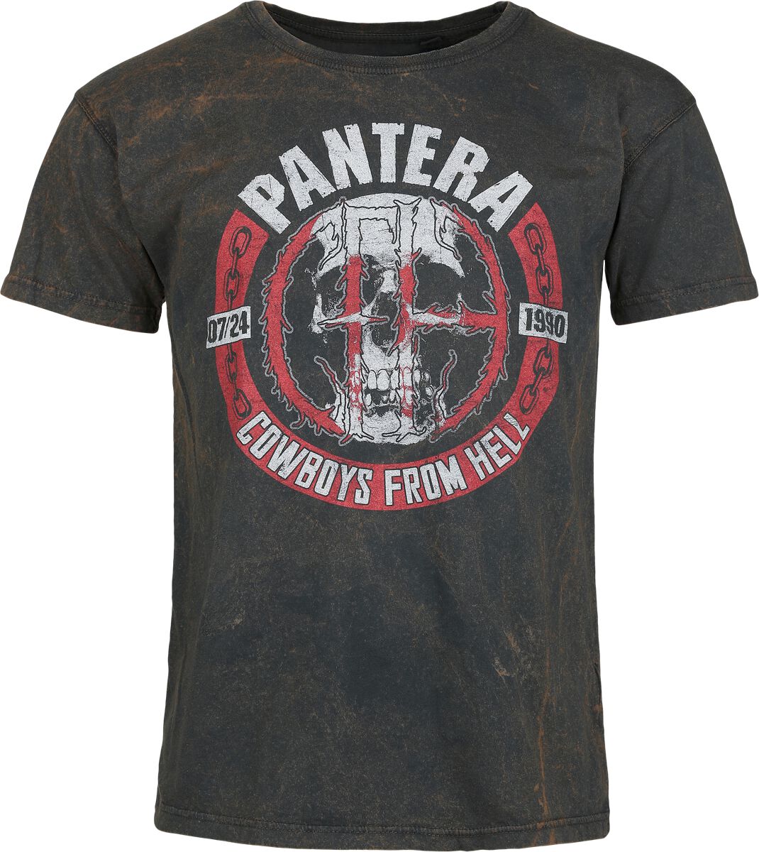 Pantera T-Shirt Skull Circle S to XL for Men rust